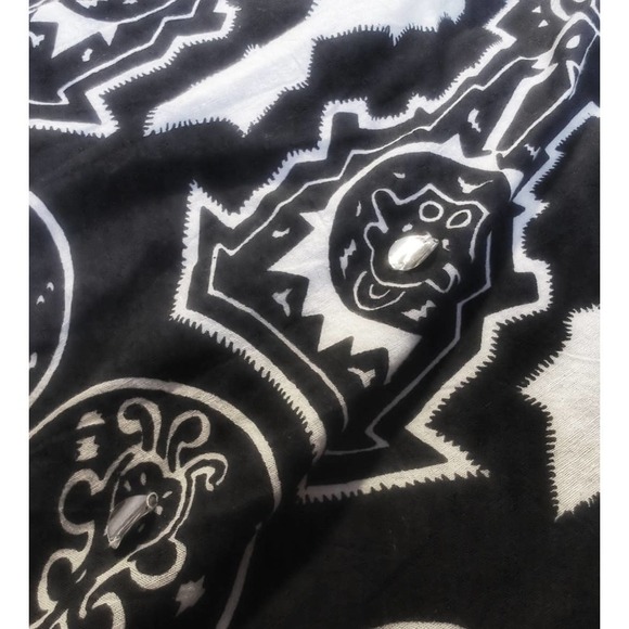 Prologue Ethnic Indian Black & White Mirrored Skirt - Picture 4 of 5